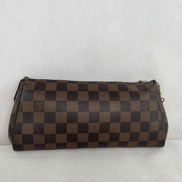 Authentic Louis Vuitton Eva Clutch Damier Ebene Canvas Shoulder Bag - Picture 6 of 9